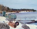 Vinter vid Husar&ouml; brygga